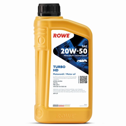 Ilustracja ROW 20011-0010-99 ROWE Olej ROWE HIGHTEC TURBO HD 20W50 1L