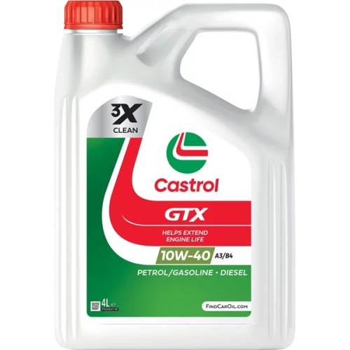 Ilustracja CAS10W40 GTX 4L CASTROL Olej CASTROL GTX ULTRACLEAN A3/B4 10W40 4L (!)